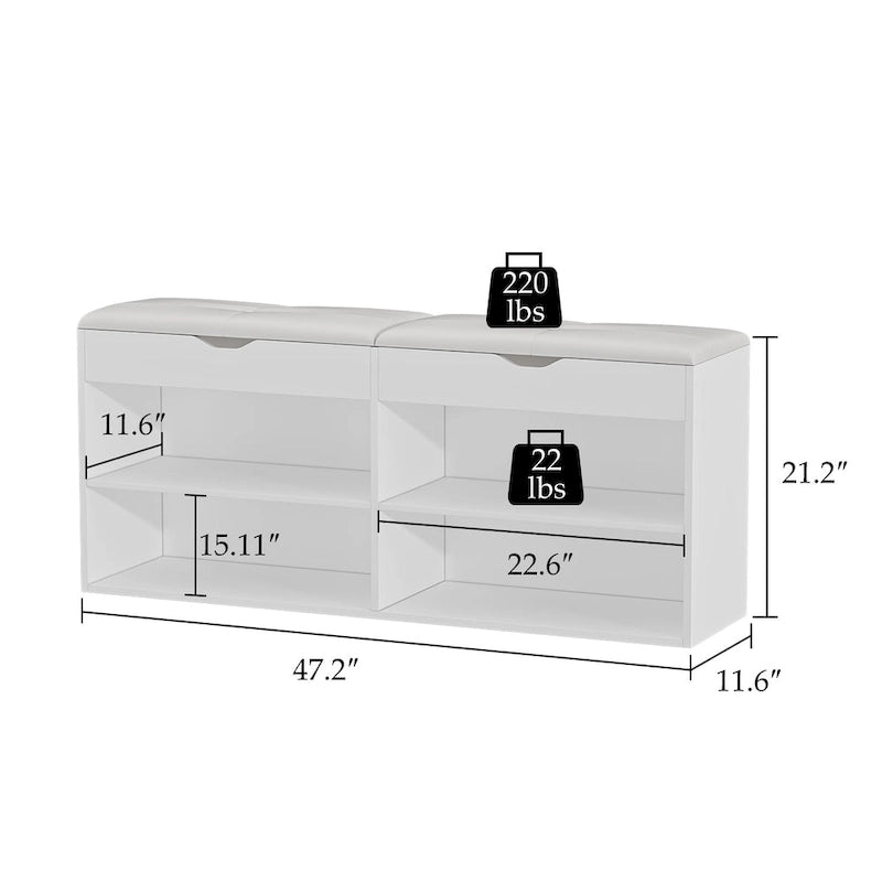 Banc à chaussures Meuble de rangement pour chaussures Étagère à chaussures Meuble de rangement pour chaussures