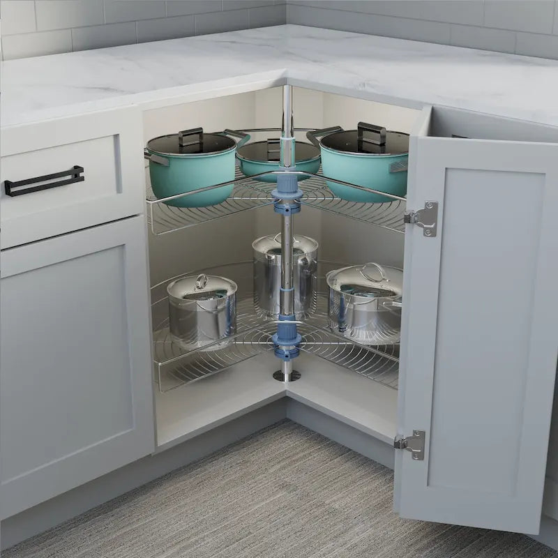 Plateau tournant 32 Diamètre - Double support en acier inoxydable 270 degrés