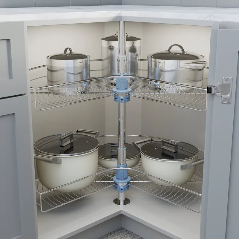 Plateau tournant 32 Diamètre - Double support en acier inoxydable 270 degrés
