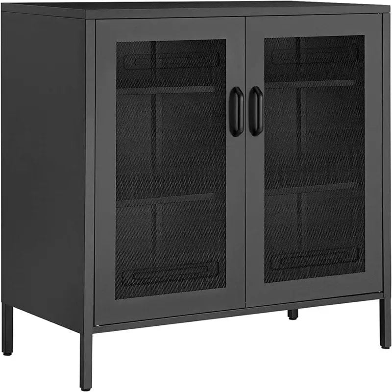 Armoire de rangement en métal avec portes grillagées - 40 P x 80 L x 105 H cm