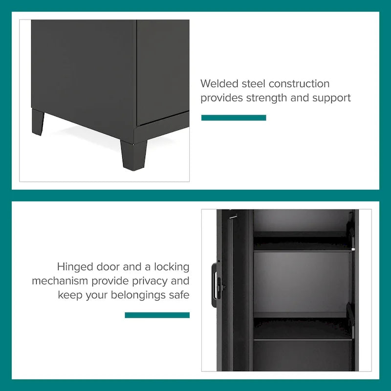 Armoire de rangement à 4 étagères ventilées 53,38H