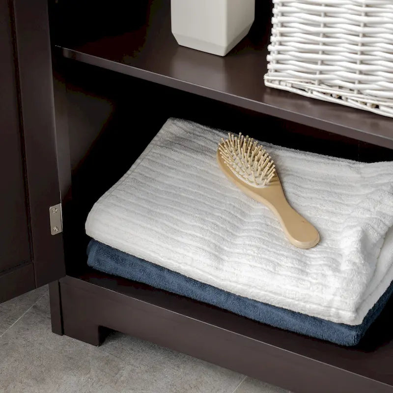 Armoire de rangement de salle de bain moderne sur pied avec tiroir et étagère réglable - 11,75*23,5*42,75