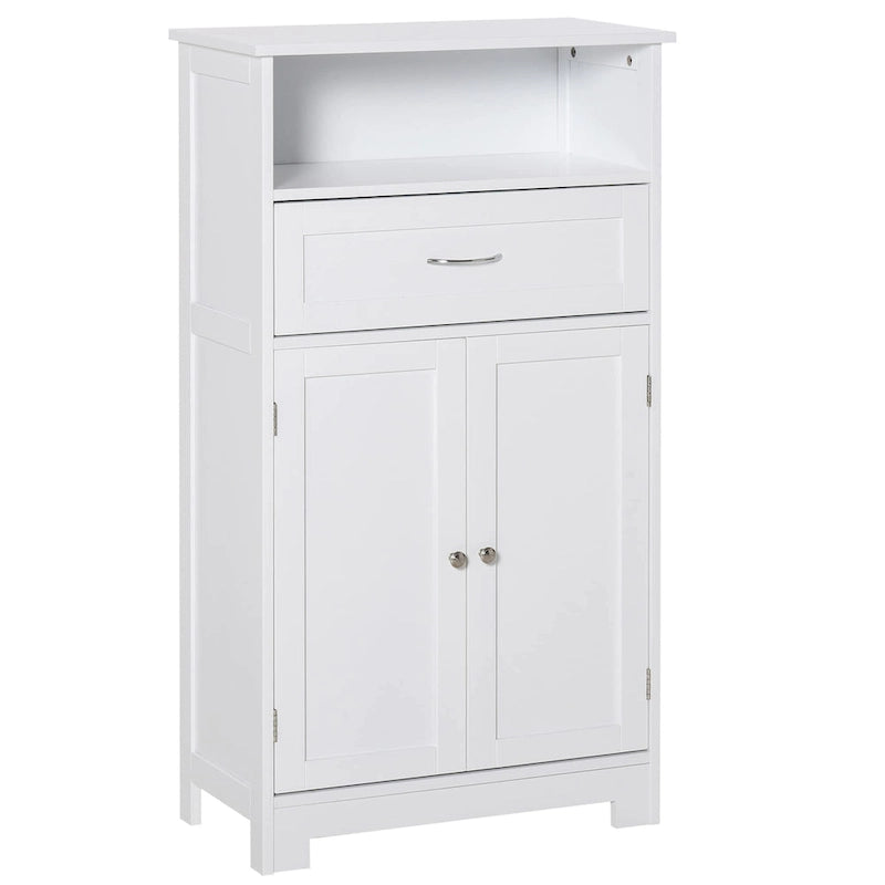 Armoire de rangement de salle de bain moderne sur pied avec tiroir et étagère réglable - 11,75*23,5*42,75