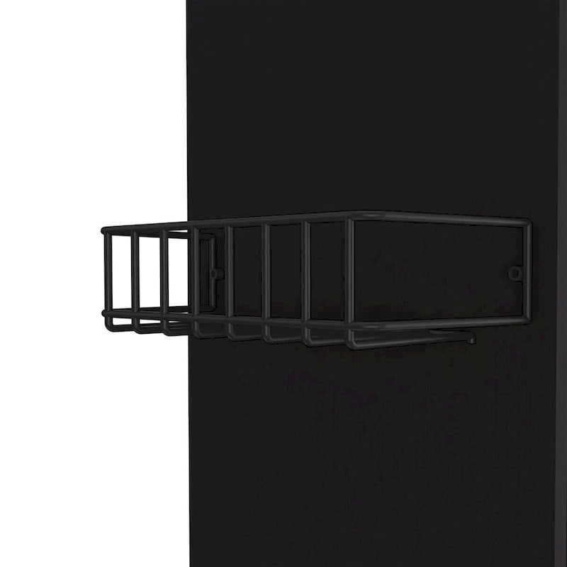 Chariot de cuisine, armoire à porte unique, quatre roulettes, finition blanche, haute qualité et durable