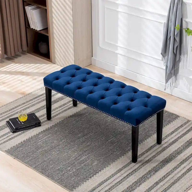 Banc ottoman capitonné, repose-pieds, tabouret, banc d'appoint
