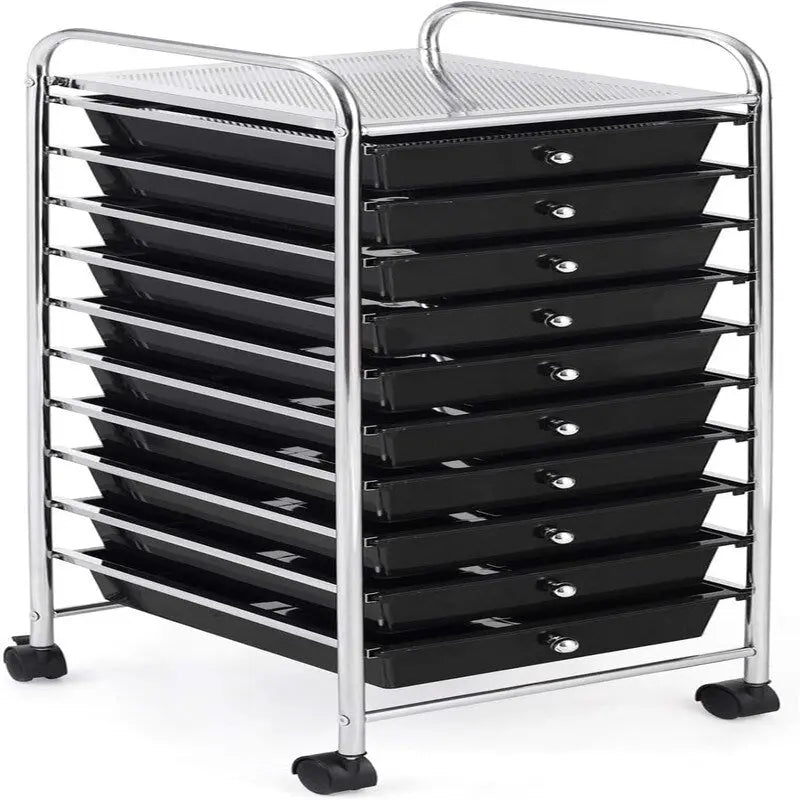 Chariot de rangement à 10 tiroirs - 38P x 33L x 86H