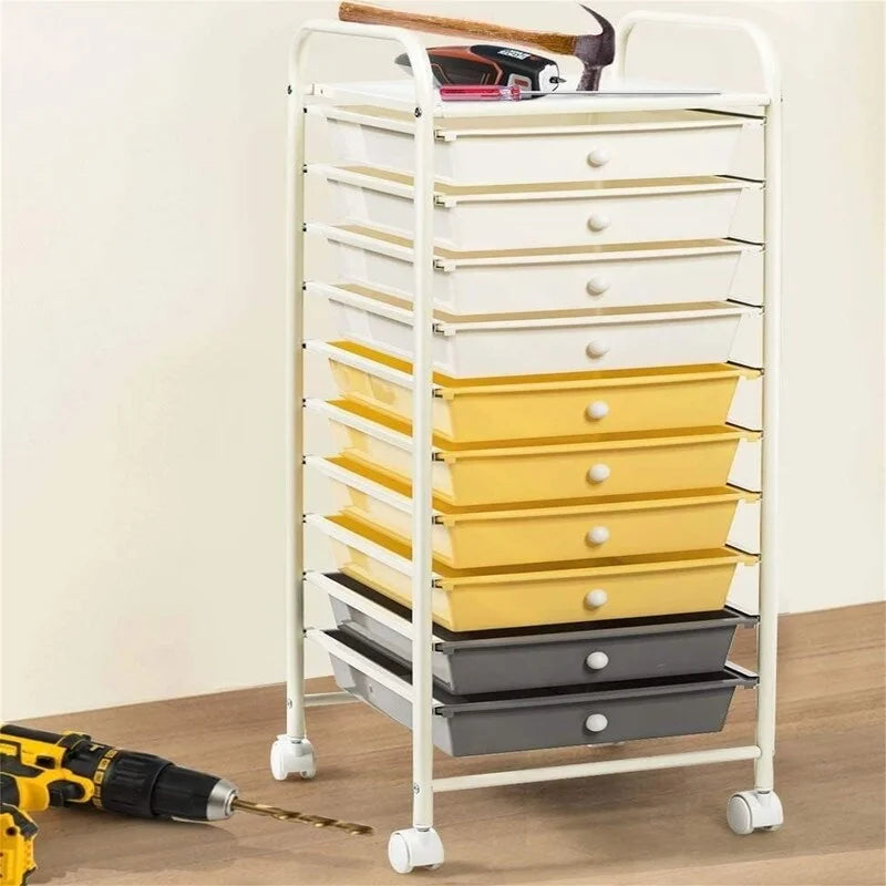 Chariot de rangement à 10 tiroirs - 38P x 33L x 86H