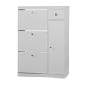 Meuble à chaussures, Organisateur de rangement à chaussures à seau basculant autoportant avec 3 tiroirs rabattables, Rangement étroit d'entrée avec étagère réglable