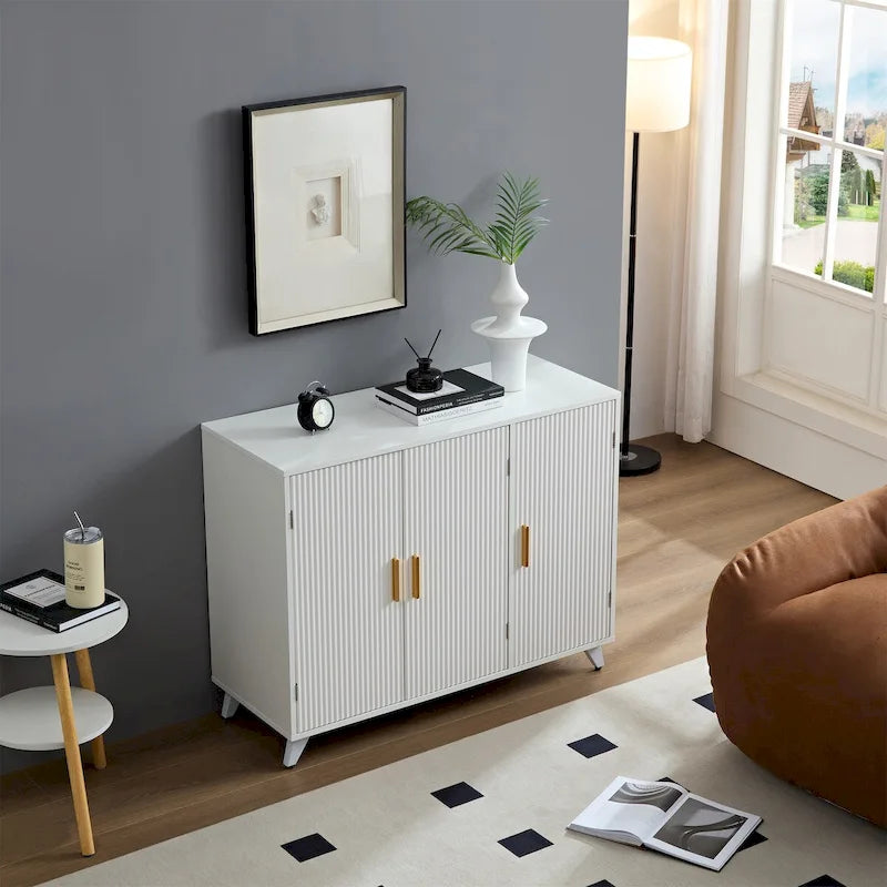 Bahut buffet Ideboard à texture ondulée